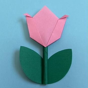 【簡単折り紙】チューリップの作り方