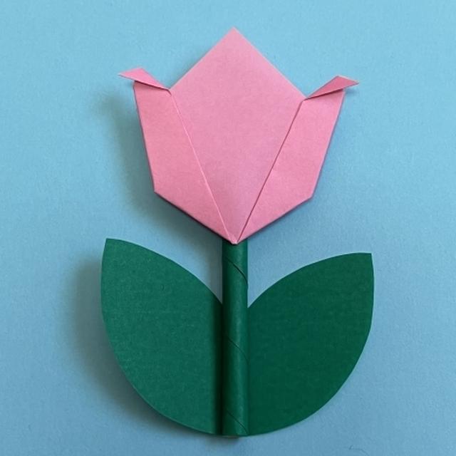 【簡単折り紙】チューリップの作り方