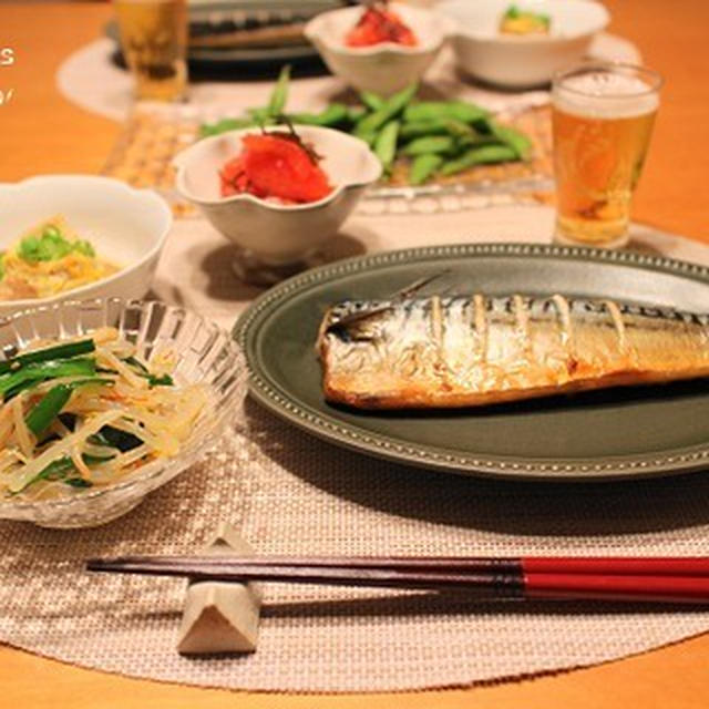 『塩鯖』の献立。