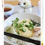とろろとオクラのそうめん＊美男ですね♪