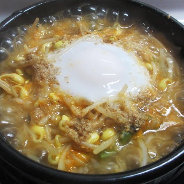 ６１日目：モヤシスープごはん（コンナムルクッパ）