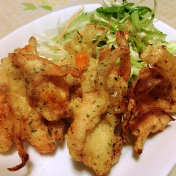 じゃが芋と鶏肉の洋風かき揚げ♪　ポテトチーズ焼き♪