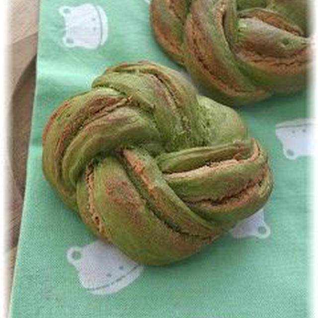 抹茶きなこのネジネジパン。