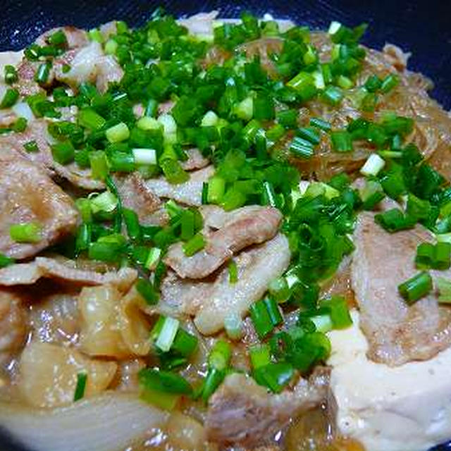 豚バラで肉豆腐♪