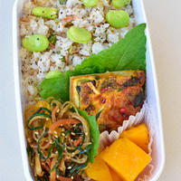 ６月１２日　月曜日　チャプチェ＆そら豆と干し海老の炊き込みご飯