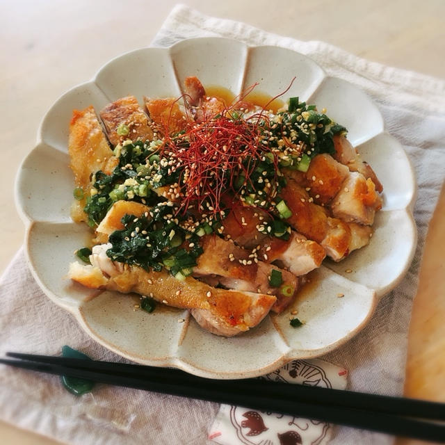 [簡単レシピ]薬味たっぷり！鶏肉の香味焼き