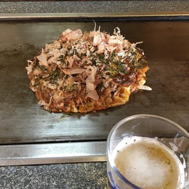 久宝寺駅前のお好み焼き屋「たんぽぽ」でもだん焼き