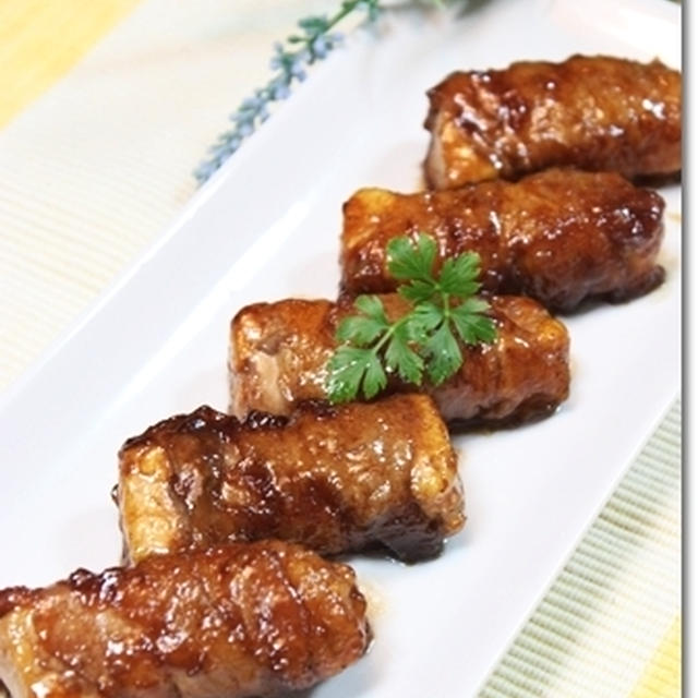 豆腐の肉巻きのてりやき♪