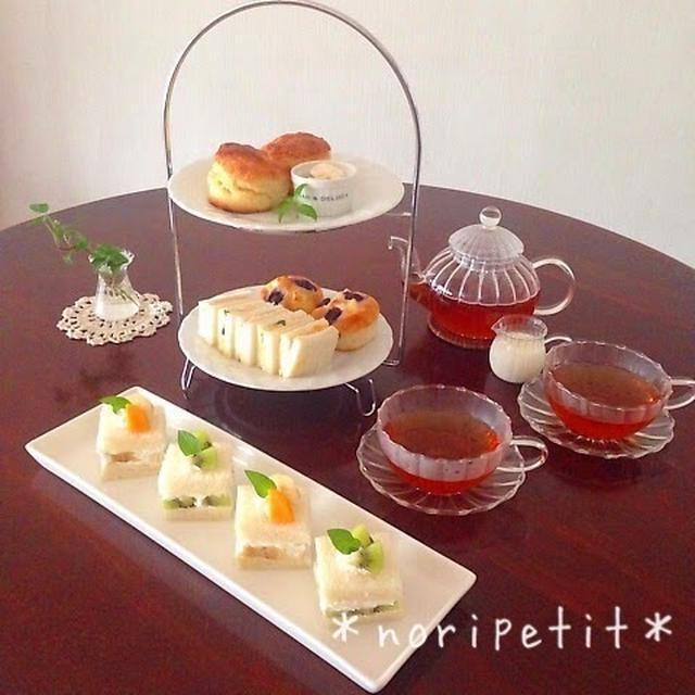 ケーキみたいなフルーツサンドdeアフタヌーンティー♡とスティックオープンサンド♪
