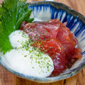漬け込んで身を締めて食べる「マグロの漬け山かけ」&「鰻の白焼きは日本酒にぴったりな酒の肴」