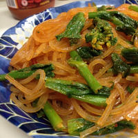 乾物でイタリアン☆マロニーと青菜のパスタ風♪
