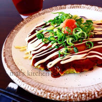 簡単節約♡明太チーズのお好み焼き〜♡お手軽ランチにも♪♪