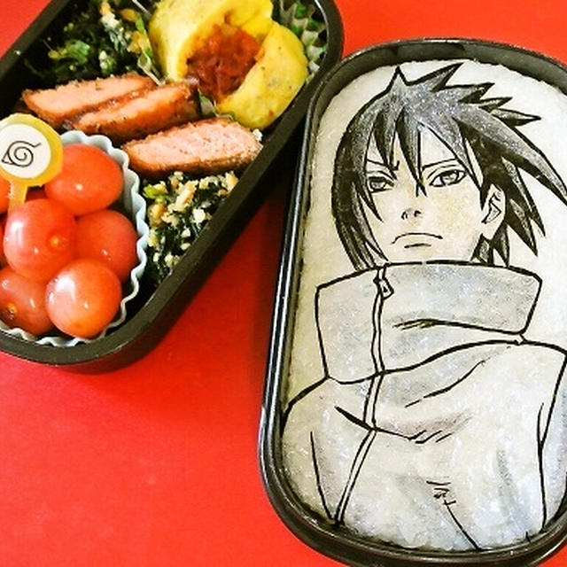 決戦narutoその２サスケキャラ弁 保冷剤入れてもokなお弁当用バター焼き By ケロヨンさん レシピブログ 料理ブログのレシピ満載