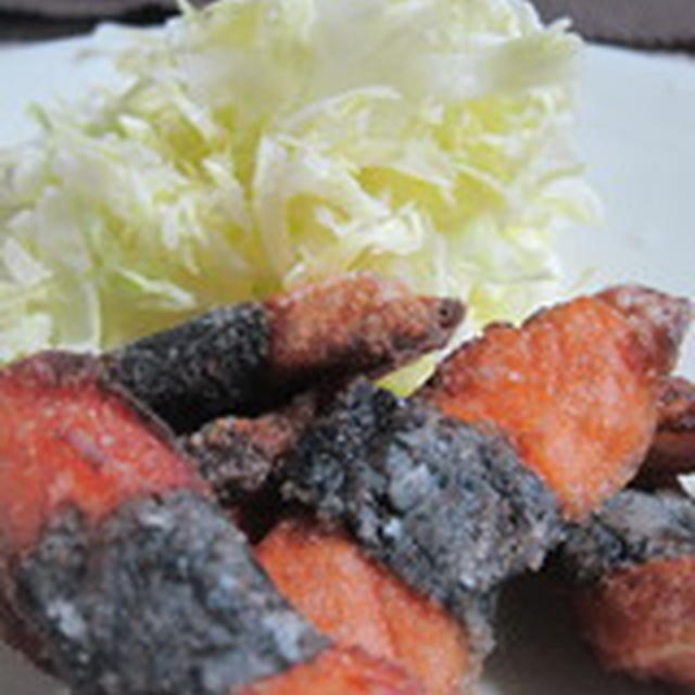 「トラウトサーモンの磯部揚げ」