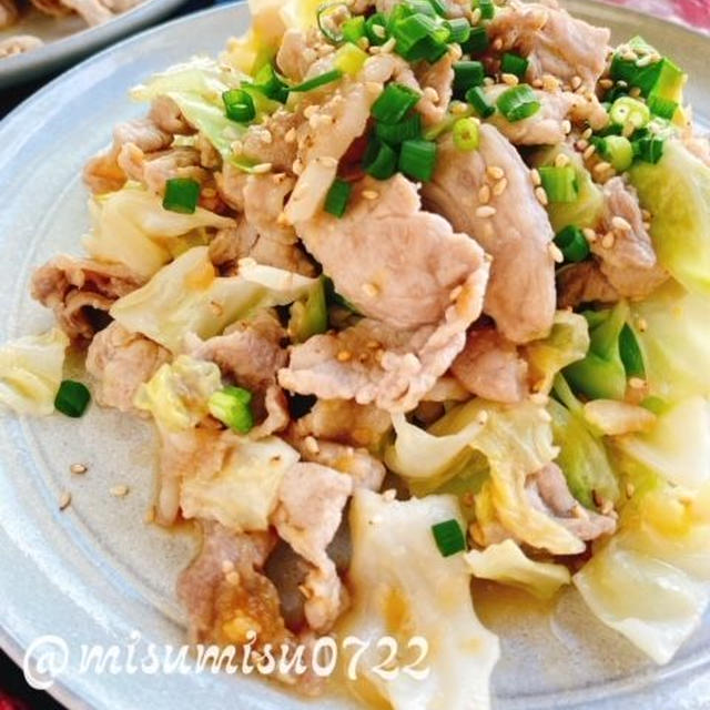 豚肉とキャベツのニンニク味噌炒め(動画レシピ)/Pork and cabbage with Miso.