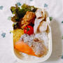 唐揚げ焼き鮭弁当〖シンプル弁当〗   #平日お昼ご飯はお弁当or外食
