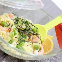 ５分でソースまで完成♪海老とアスパラの塩バターレモン春色パスタ♪
