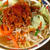 担々麺用の大豆と玄米のベジミンチみそと、野菜たっぷりタンタンメン。