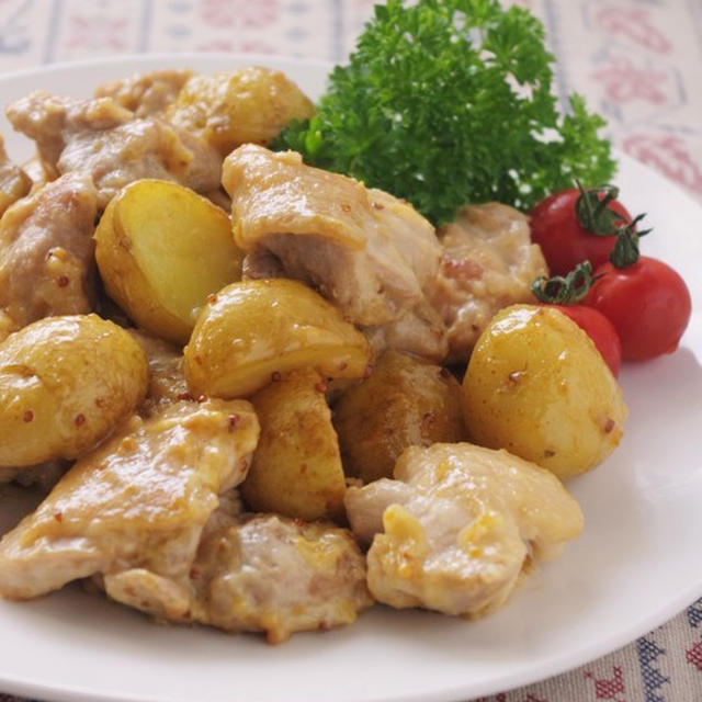 つくれぽ200！鶏肉と新じゃがのマスタードマヨネーズ炒め