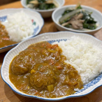 【想像と違う味が！】アレッタの炒め煮とハンバーグカレー