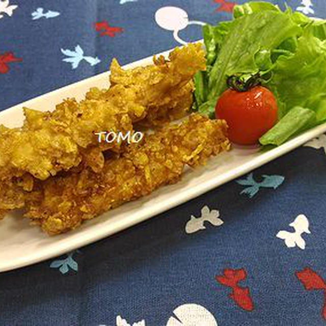 焼肉のタレとコーンフレーク De 鶏胸肉のスティック唐揚げ By Tomo 柴犬プリン さん レシピブログ 料理ブログのレシピ満載