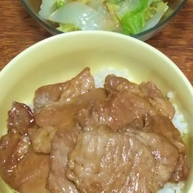 手作りチャーシューのたれで豚丼