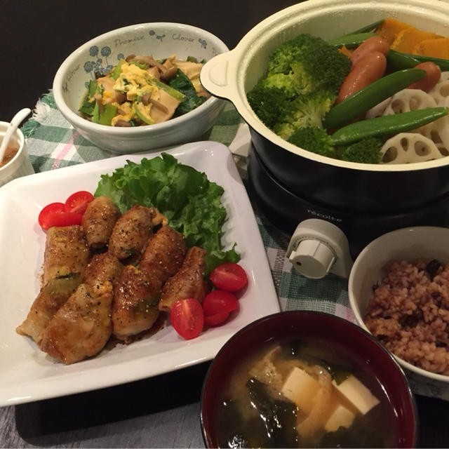 【昨日の晩ごはん☆新玉ねぎの豚バラロール！】