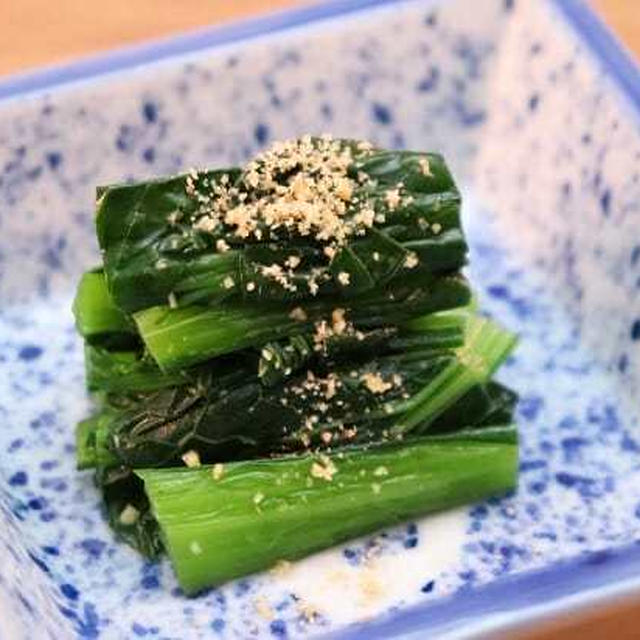 小松菜とわさびの和え物 簡単レシピ
