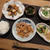 豚キムチと茄子と厚揚の甘辛味噌炒めの晩ご飯と　キバナコスモス♪