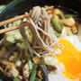 ■夜麺【山菜入り　月見とろろけんちん蕎麦】