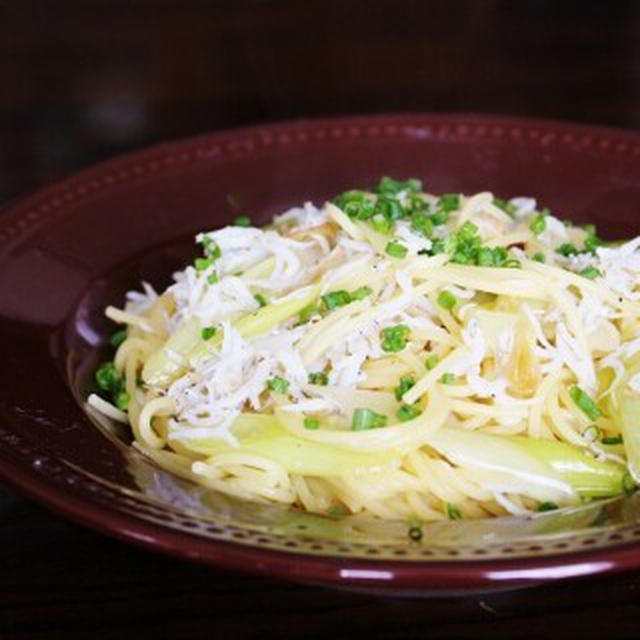 ねぎとしらすのスパゲティ