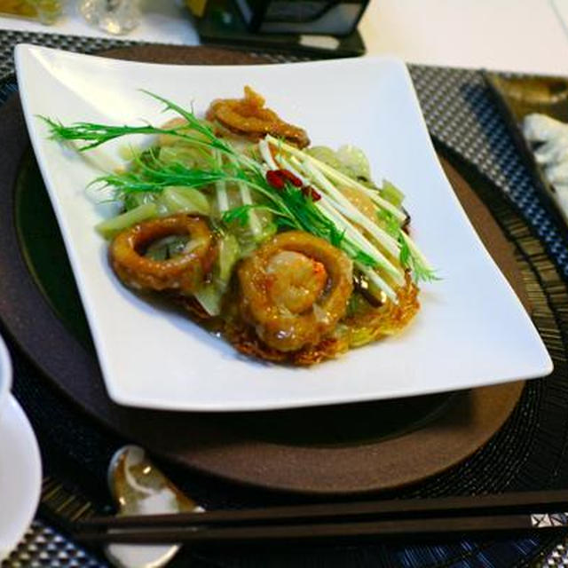 i-kitchen 海老イカ帆立のあんかけ焼きそば