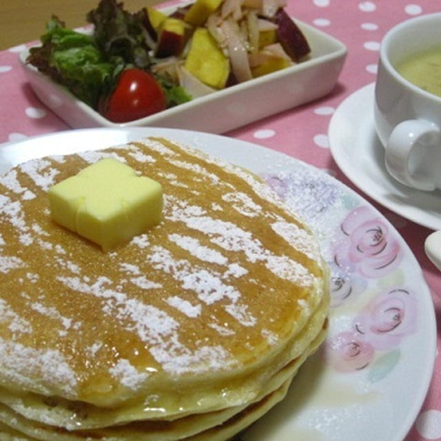 ホットケーキとさつまいものお料理☆
