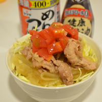麺つゆで生姜焼き