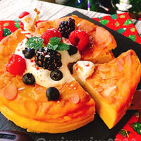 シュレッドチーズで☆安納芋のクリスマスチーズケーキ