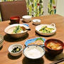 春色サラダとツナ豆腐の卵とじ