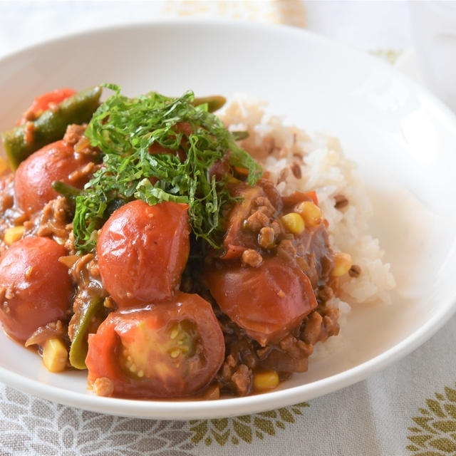 大豆ミートでヘルシーランチ　麻婆トマトライスのレシピ