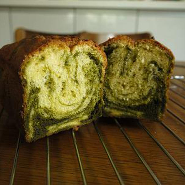 パウンドケーキ　抹茶マーブル