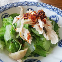 蒸しレタスの塩麹鶏＆食べラーがけ〈ぐんまクッキングアンバサダー〉