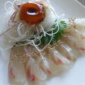 味付け卵黄のお刺身