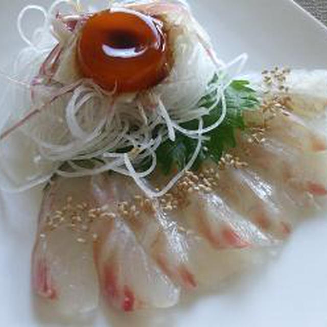 味付け卵黄のお刺身
