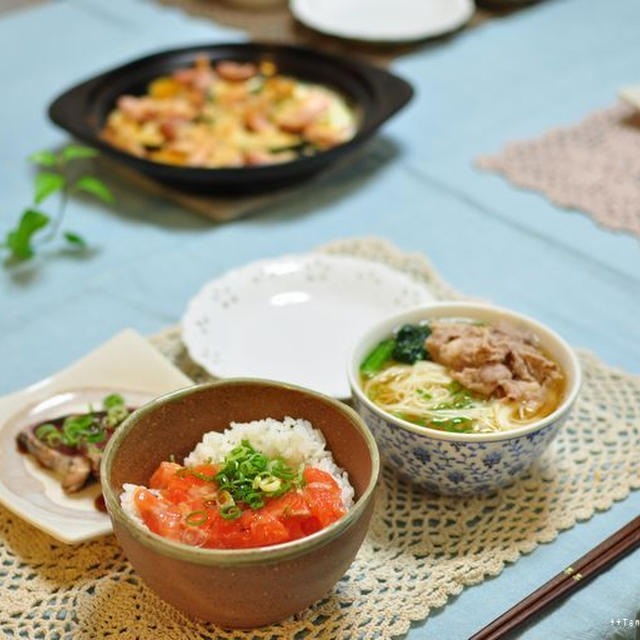 週末の晩ごはんと、小学校の運動会