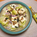 アンチョビとガーリック風味のお豆腐のサラダ