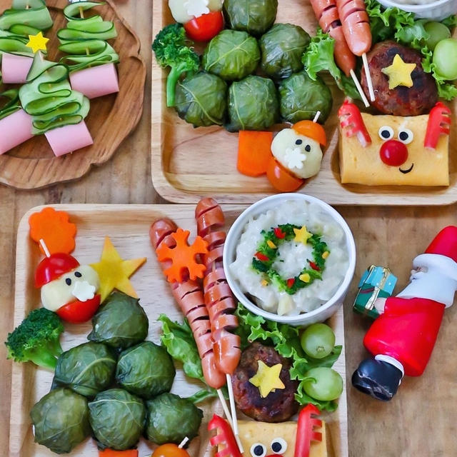 可愛いご飯を旦那に食べさせる嫌がらせランチ「クリスマスツリー編」