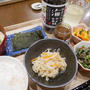 鯛味噌と山椒海苔、昨日の晩ごはん