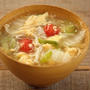 簡単・白菜消費にも♪白菜とトマトの中華風かき玉スープ