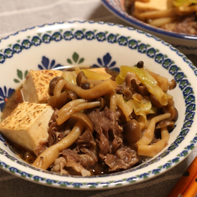 寒い日の晩酌おつまみ♪すき焼きのたれで簡単肉どうふ✨