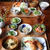 ベーコン巻きのえびフライ定食。