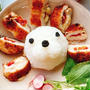 ささみのトマトチーズカツでライオンプレート
