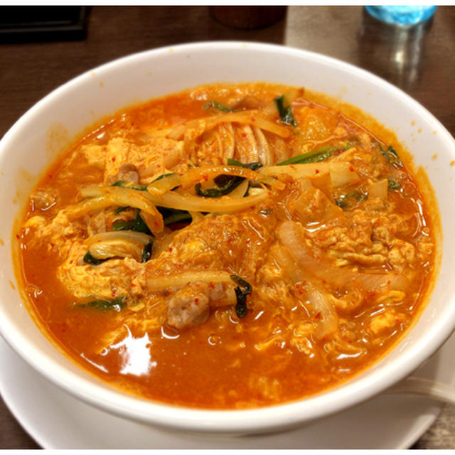 日高屋待機（京成立石店のチゲ味噌ラーメン）
